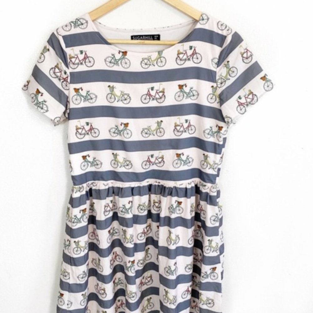 ModCloth Novelty Bike Pattern Dress - Picture 2 of 4